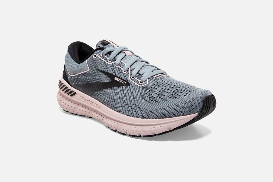 Brooks Transcend 7 Road Running Shoes - Womens - Grey/Black/Pink - IW7821064